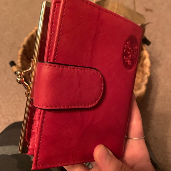 Handbags - Red Leather Wallet